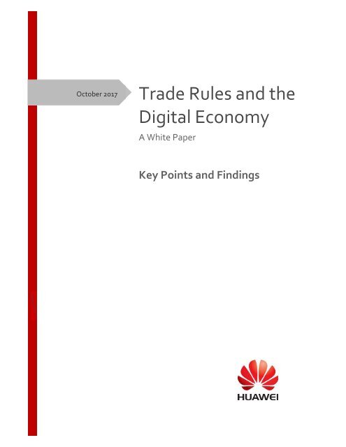 White Paper Trade Rules and the Digital Economy Key Points and Findings