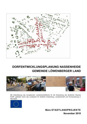 dorfentwicklungsplanung nassenheide gemeinde löwenberger land