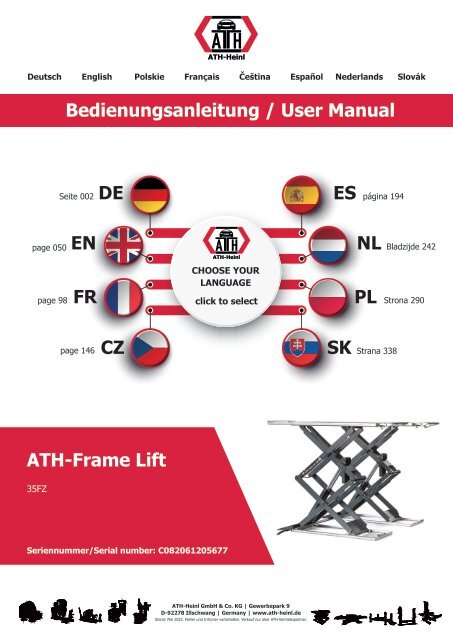 ATH-Heinl Bedienungsanleitung Frame Lift 35FZ