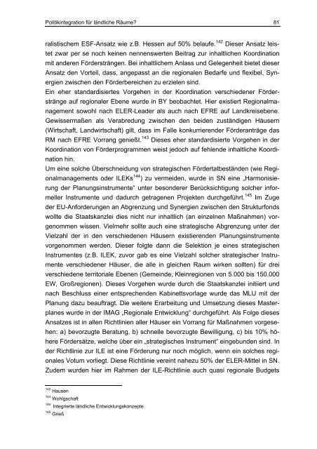 Land-Stadt Kooperation und Politikintegration für ländliche ... - sprint