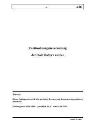 2.06 Zweitwohnungssteuersatzung der Stadt Haltern am See - GKD