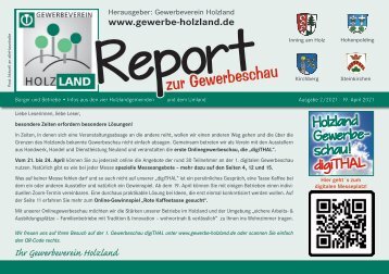 Holzland Report zur Gewerbeschau digiTHAL April 2021
