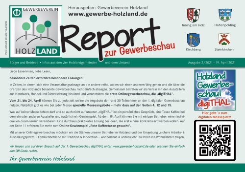 Holzland Report zur Gewerbeschau digiTHAL April 2021