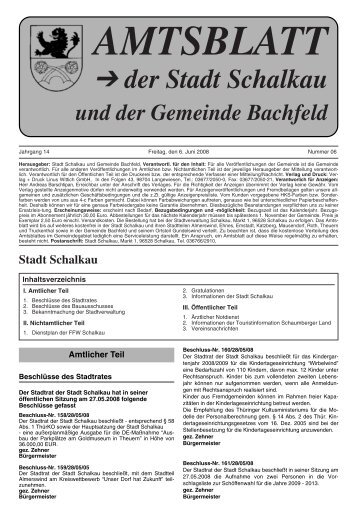 amtsblatt - Stadt Schalkau