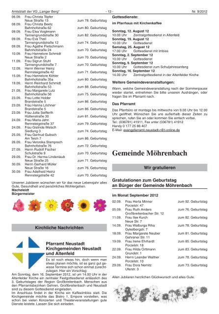 20 Jahre BdV Stadtverband Gehren- Langewiesen- Großbreiten