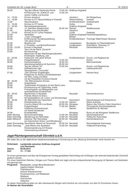 20 Jahre BdV Stadtverband Gehren- Langewiesen- Großbreiten