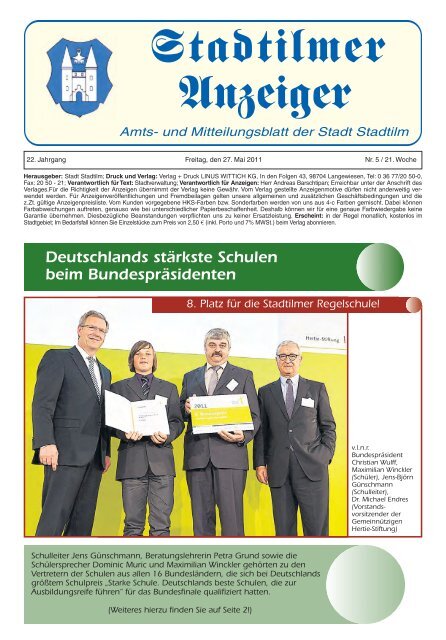 Deutschlands Starkste Schulen Beim Stadt Stadtilm