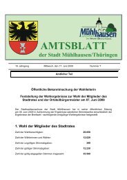 1. Wahl der Mitglieder des Stadtrates - Mühlhausen/Thüringen