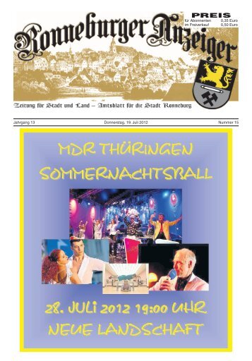 Sie sind eingeladen zum MDR THÜRINGEN-Sommernachtsball