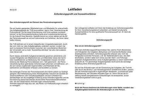 Leitfaden - der Personalabteilung