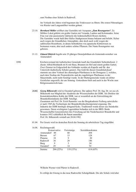 Zeittafel von Ammendorf