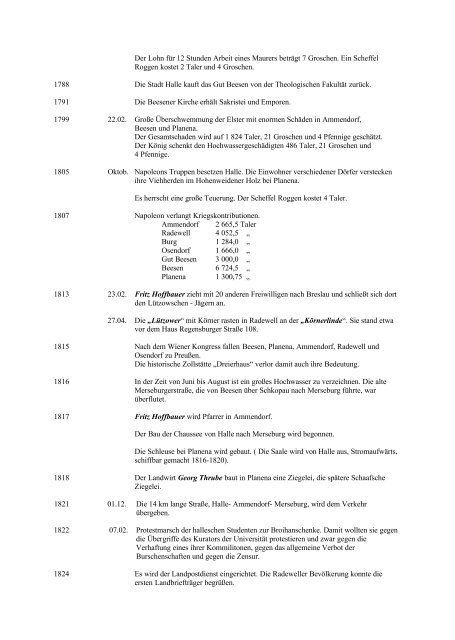 Zeittafel von Ammendorf