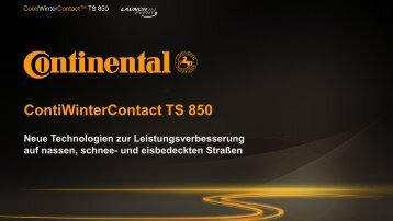 Präsentation ContiWinterContact TS 850 - Continental