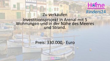 Zu verkaufen dieses Investitionsprojekt in Arenal mit 5 Wohnungen und in der Nähe von Meer und Strand. (PUE0018)