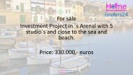 For sale this investment project in ´s Arenal with 5 apartments and close to the sea and beach. (PUE0018)