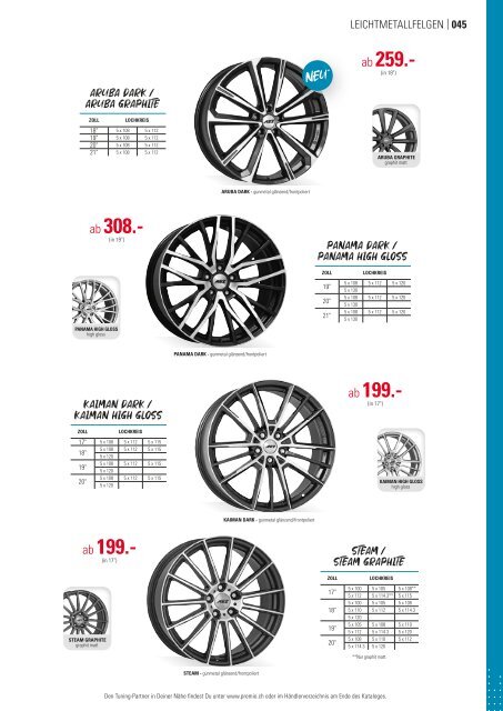 Premio Tuning Schweiz Katalog 2021 – deutsch