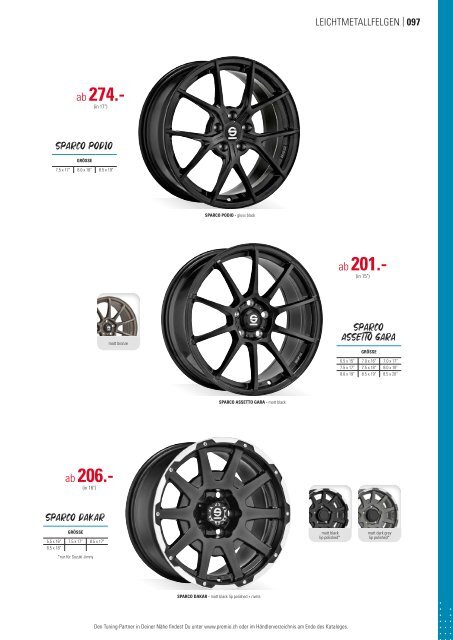 Premio Tuning Schweiz Katalog 2021 – deutsch