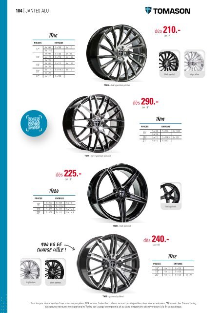 Premio Tuning Suisse Catalogue 2021 – français