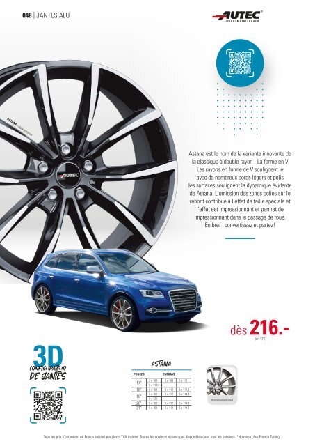 Premio Tuning Suisse Catalogue 2021 – français