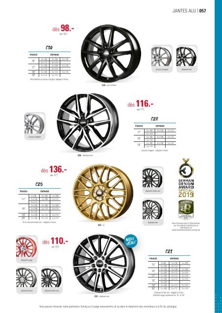 Premio Tuning Suisse Catalogue 2021 – français