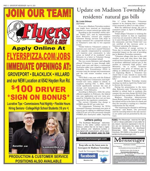 Groveport Messenger - April 18th, 2021