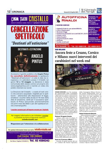 Giornale dei Navigli n. 16 - 23 aprile 2021