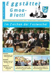 Jubiläums Programm: 11.Juli! - Eggstätt