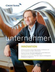 INNOVATION - Credit Suisse - Unternehmer Magazin