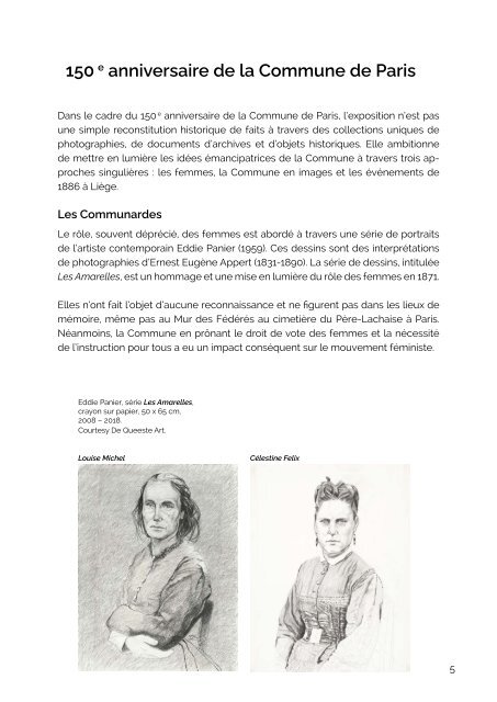 Dossier de presse - La Commune, Paris 1871. Liège 1886