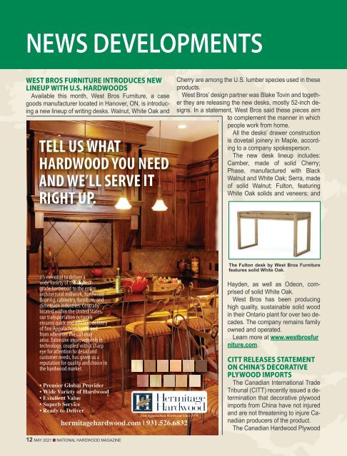 National Hardwood Magazine - May 2021