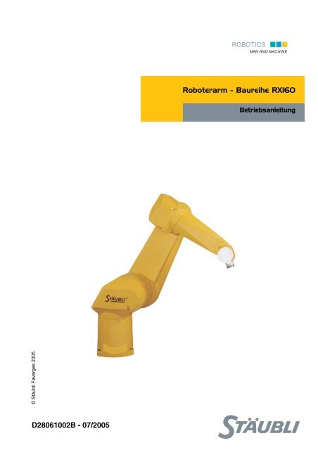 Roboterarm - Baureihe RX160 D28061002B - 07 ... - eule-robotics.de