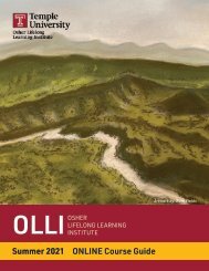 OLLI at Temple Summer 2021 Course Guide