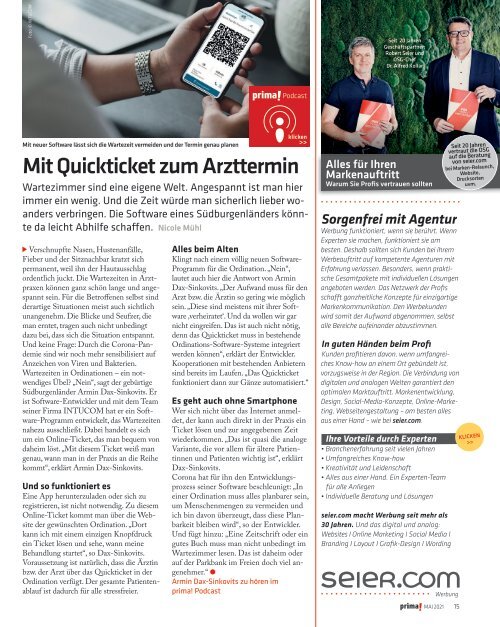 Prima Magazin - Ausgabe Mai 2021