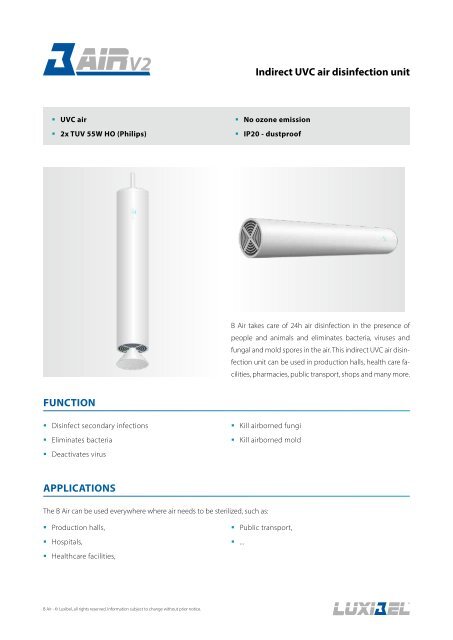 LUXIBEL_SPEC-SHEET_UVC-B-Air_2021_EN