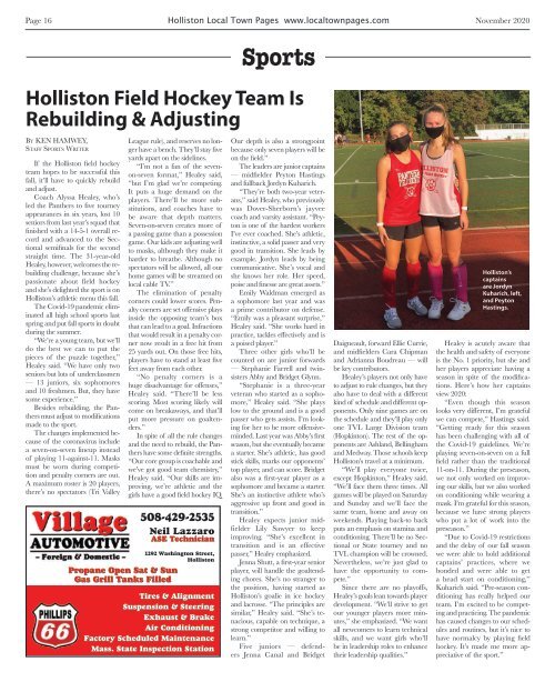 Holliston November 2020