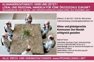 Web-Seminar: Klima- und globalgerechte Kommunen: Den Wandel erfolgreich gestalten