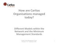 How are Caritas Organisations managed today? - Caritas-Europa