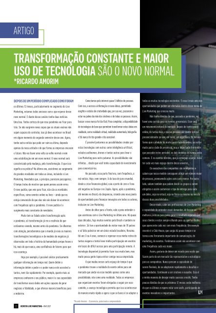 Revista Live Marketing Edição 38 - 2021