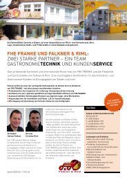 FHE FRANKE UNd FALKNER & RImL: ZwEI STARKE PARTNER ...