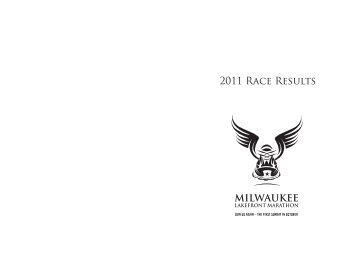 2011 Results book.indd - Milwaukee Lakefront Marathon