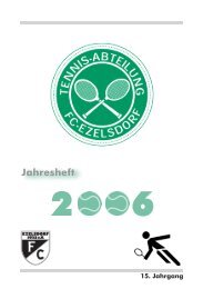 Tennis-Jahresheft 2006 - FC Ezelsdorf