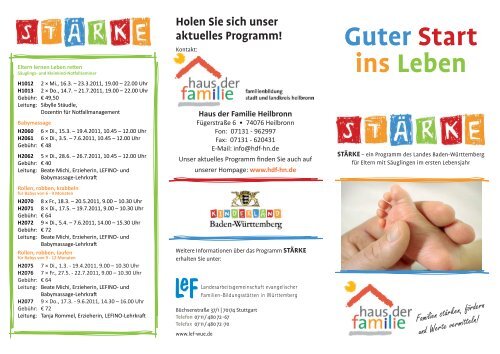 Guter Start ins Leben - Haus der Familie Heilbronn eV