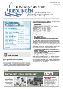 Amtliches Mitteilungsblatt Riedlingen 28.04.2021