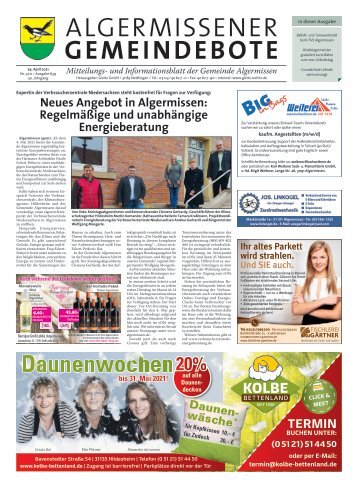 Algermissener Gemeindebote 29.04.2021