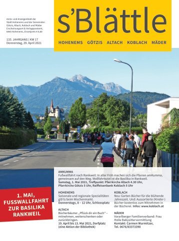 s'Blättle Nr. 17 - Do, 29. April 2021