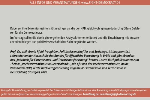 17.6.2021: Die AfD – Einschätzung von Extremismusgehalt und Gefahrenpotential aus politikwissenschaftlicher Sicht