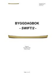 BYGGDAGBOK - SWIFT/2 - - Björn Thomasson Design