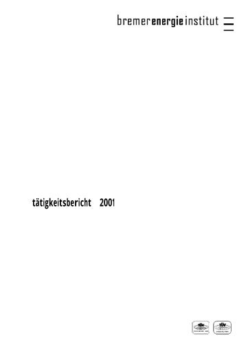 tätigkeitsbericht 2001 - Bremer Energie Institut