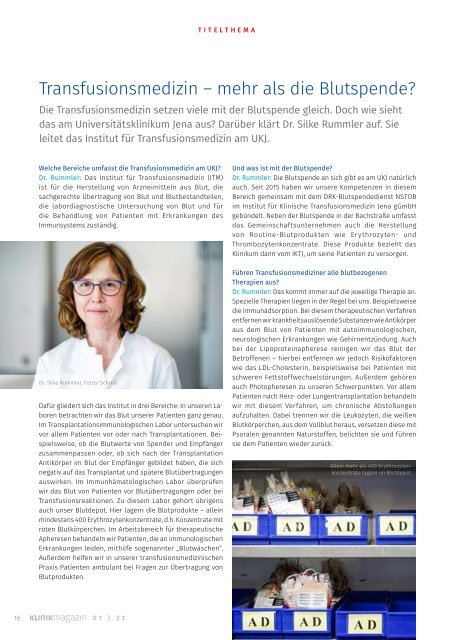 UKJ-Klinikmagazin 1/2021