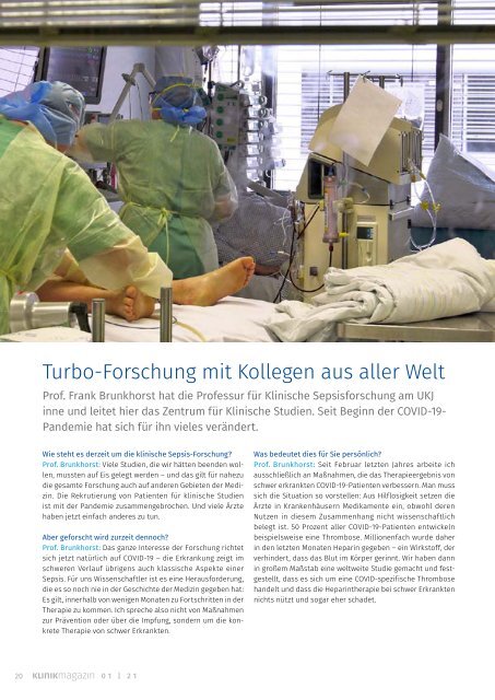 UKJ-Klinikmagazin 1/2021